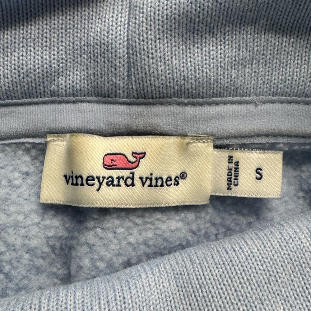 Vineyard Vines Pullover Women’s Size S Light Blue Oversized Funnel Neck - Picture 4 of 6